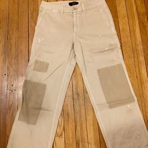 J.Crew Paint Splatter and Repair Chinos